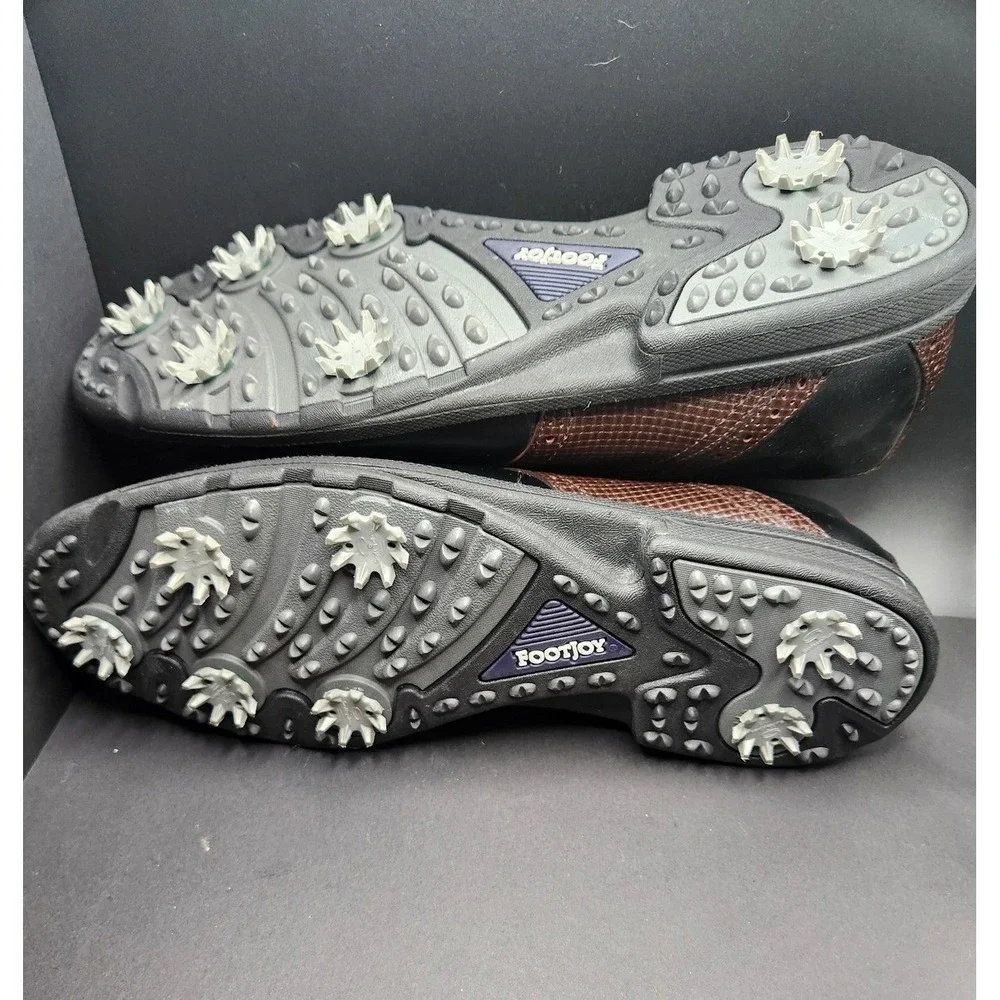 FootJoy SoftJoys‎ Terrains Shoes Mens Size 11.5 Brown Leather Golf Spikes 57635